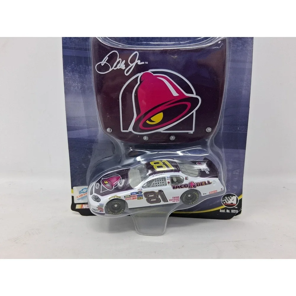 DALE EARNHARDT JR  #81 TACO BELL 1/64 DIECAST W/ HOOD MAGNET DISPLAY.  N